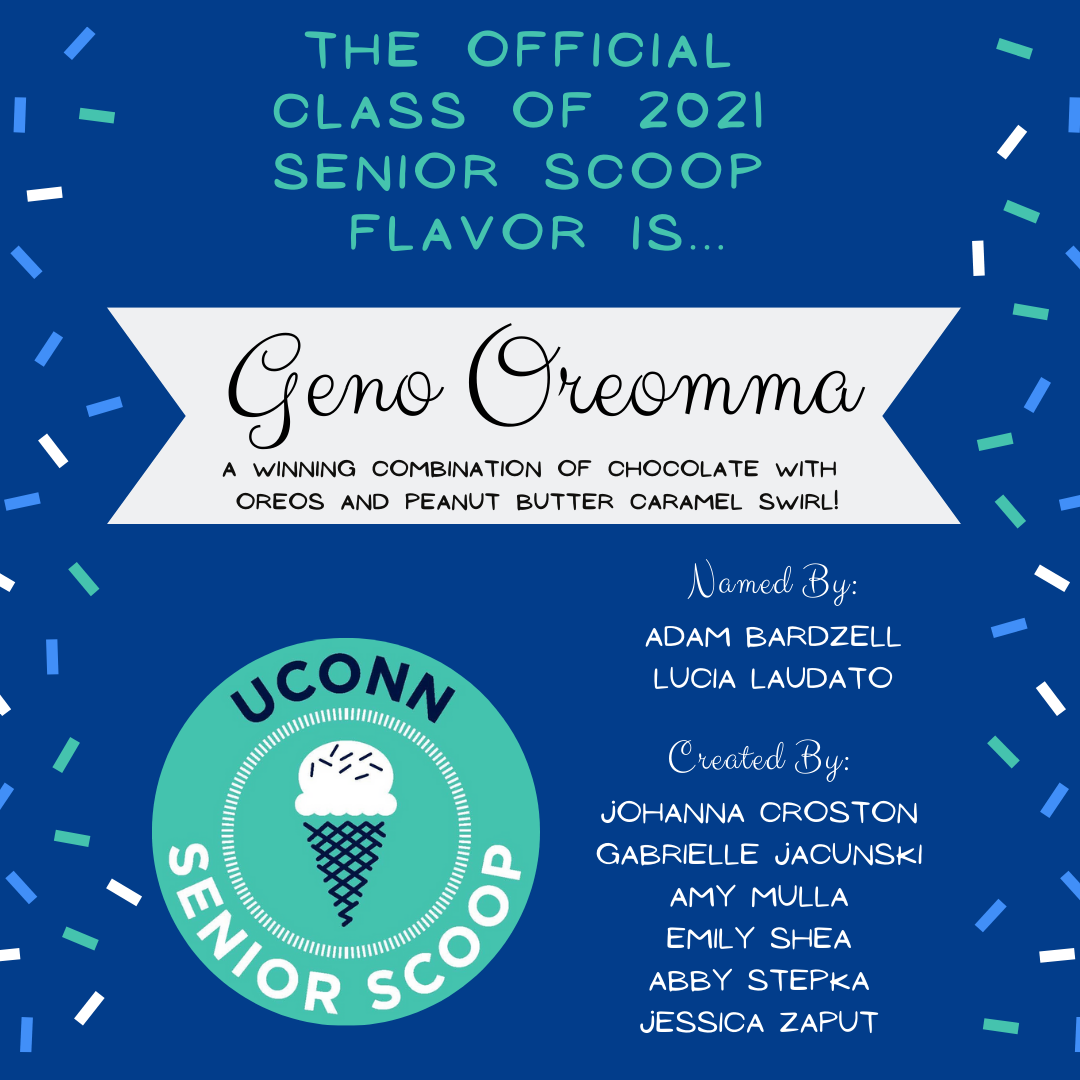 Senior Scoop name contest graphic that says vote now